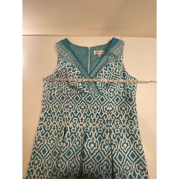 Danny & Nicole women’s sleeveless dress blue white - Picture 3 of 7